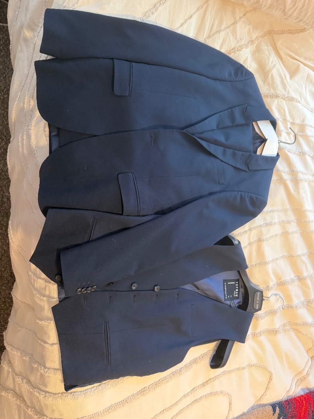 Topman 3 Piece Navy Suit - Skinny